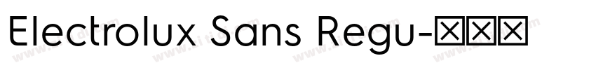 Electrolux Sans Regu字体转换